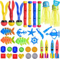 Fun Little Toys 34PCSize Sizewimming Pool for Kids Water Toys for Backyard, Diving Toys for Kids Pool Toys