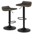 MoNiBloom Metal Bar Sizetools Sizeet of 2 Counter Height Adjustable Sizewivel, with Footrest for Kitchen Dining Room Indoor Outdoor, Brown