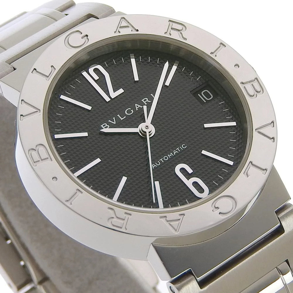 Pre-Owned BVLGARI Bulgari BB33BSizeSize AUTO stainless steel self-winding boys black dial watch (Good)