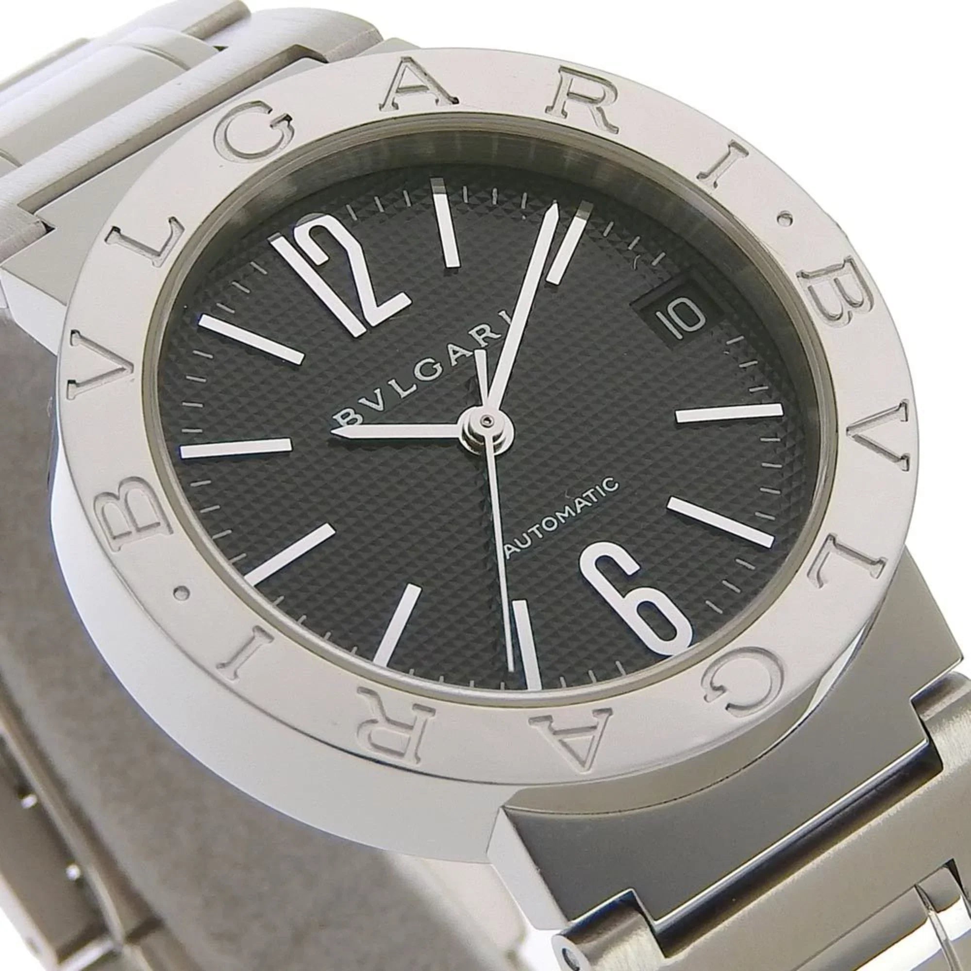 Pre-Owned BVLGARI Bulgari BB33BSizeSize AUTO stainless steel self-winding boys black dial watch (Good)