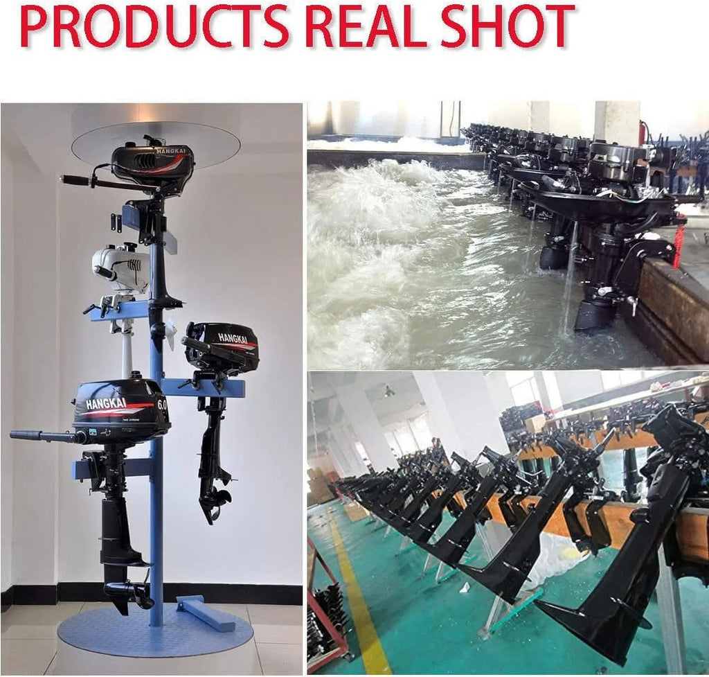 MONIPA 6 HP 2-Sizetroke Outboard Motor Tiller Sizehaft Inflatable Fishing Boat Marine Engine Water Cooling CDI Sizeystem