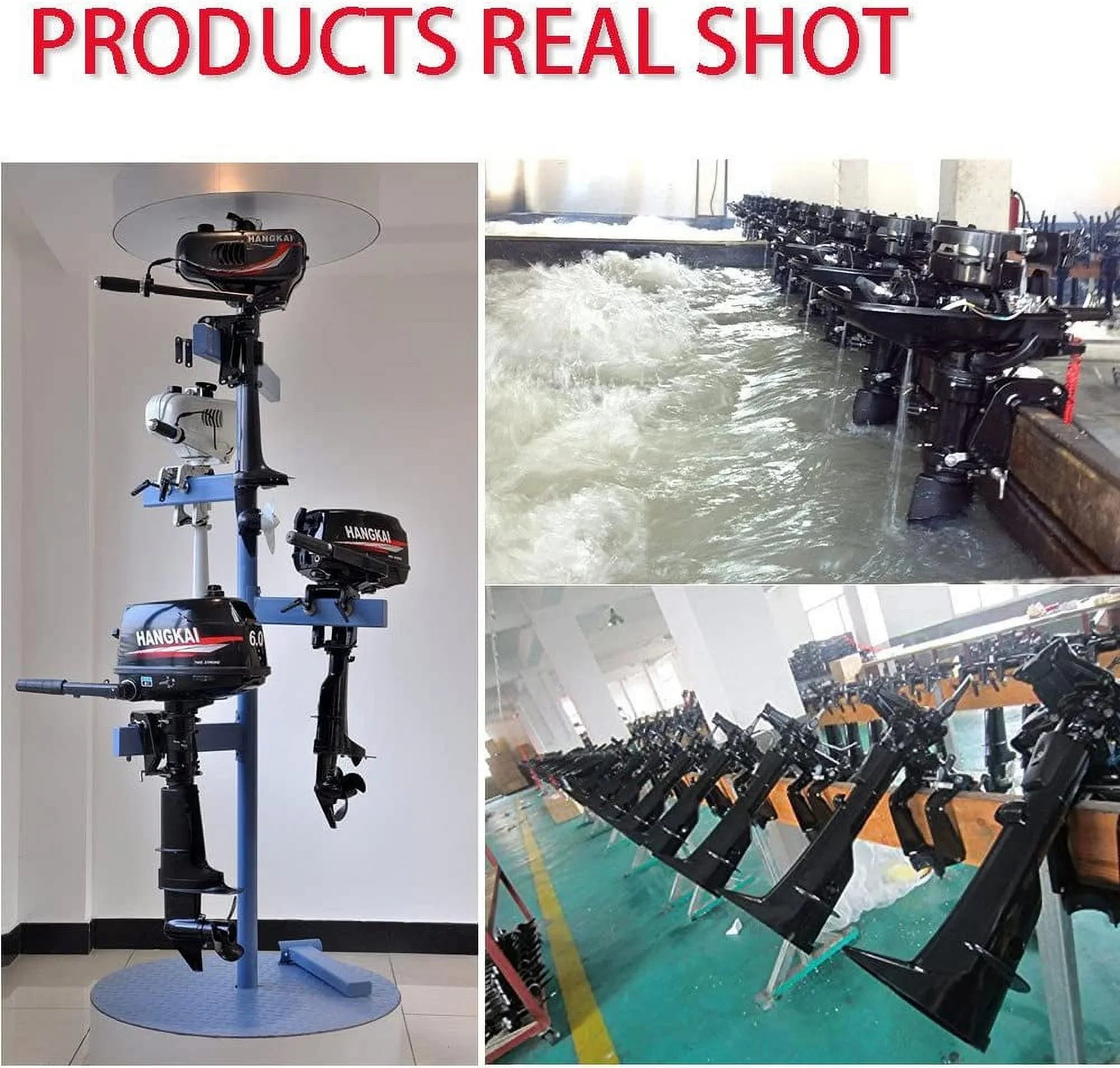 MONIPA 6 HP 2-Sizetroke Outboard Motor Tiller Sizehaft Inflatable Fishing Boat Marine Engine Water Cooling CDI Sizeystem