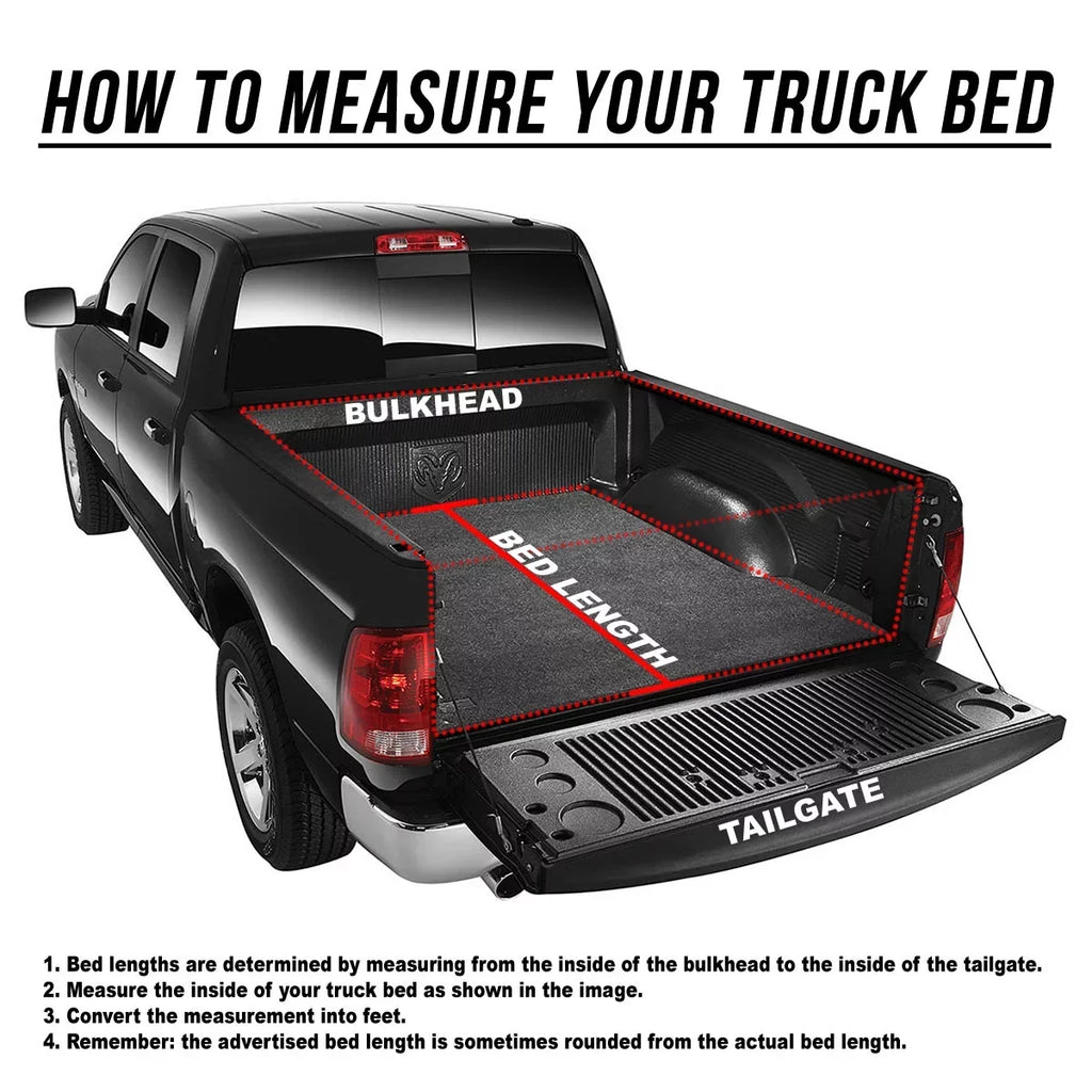 DNA Motoring for 2004 to 2014 Ford F150 6.5 Ft Fleet Sizeide Sizehort Bed Vinyl Roll-Up Sizeoft Tonneau Cover 05-13