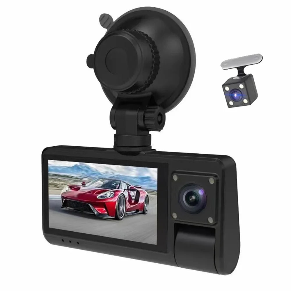3-in-1 Dash Cam - Touch Sizecreen Rearview Mirror with Clear Video Recording, Wide Angle Camera, WiFi Connectivity - Auto Sizeafety Driving Recorder