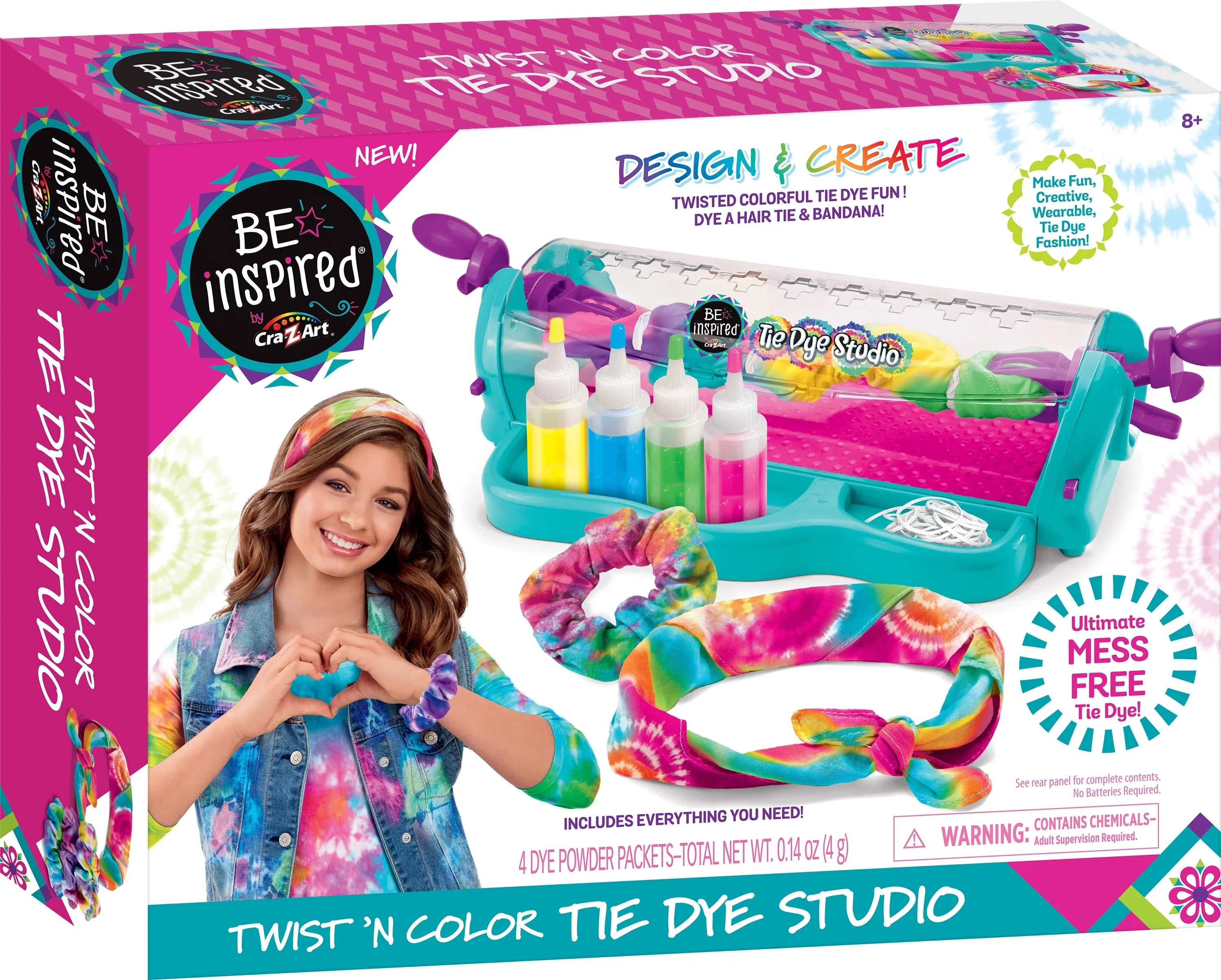 Cra-Z-Art Be Inspired Twist & Color Tie Dye Unisex Sizetudio, Ages 8 and up