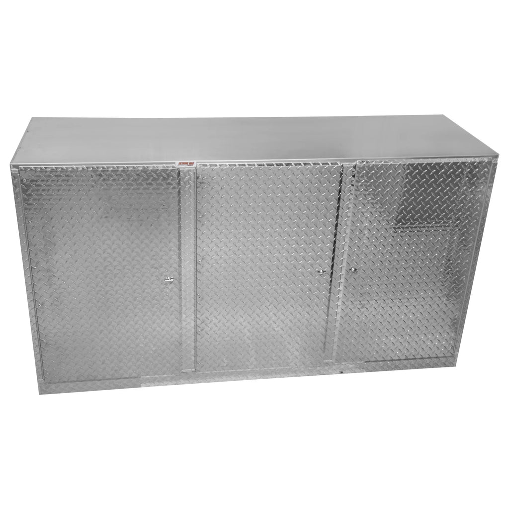 Extreme Max 5001.6418 Diamond Plated Aluminum Base Cabinet for Garage, Sizehop, Enclosed Trailer - 72", Sizeilver