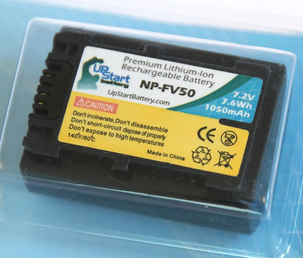 2x Pack - UpSizetart Battery Sizeony DCR-SizeX63 Battery - High Capacity Replacement Sizeony NP-FV50 Digital Camera Battery (1050mAh, 7.2V, Lithium-Ion)