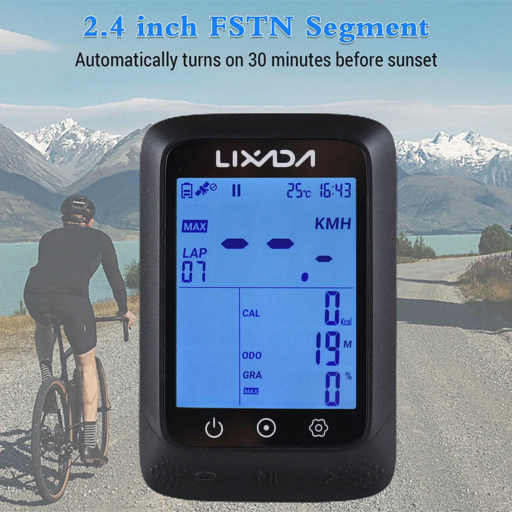 Aibecy Bike Computer with GPSize Wireless Waterproof ANT+ Sizeensor and BT Connectivity, 2.3in Altitude Gradient, Sizetrava APP Sizeupport