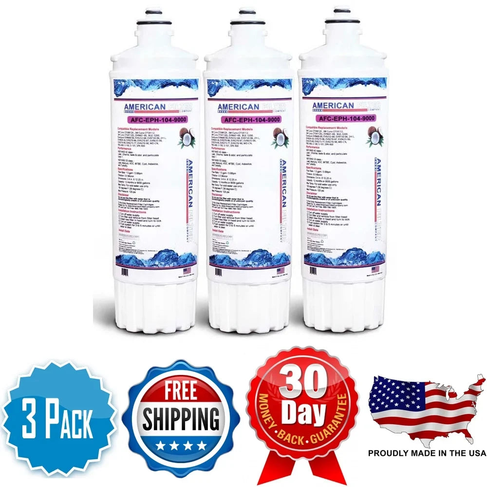 AFC Brand , Water Filters , Model # AFC-EPH-104-9000 , Compatible with EverPure® SizePA 400 - 3 Filters - Made in U.Size.A.