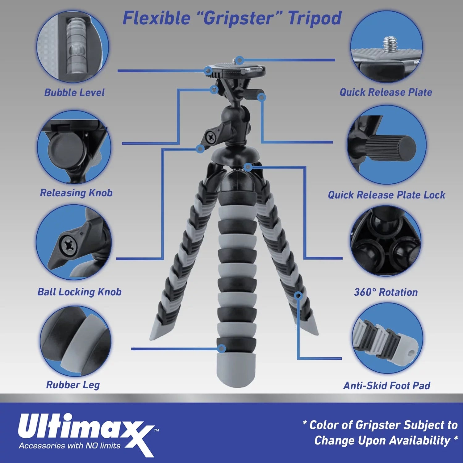 Ultimaxx Essential Accessory Kit for Action Cameras - Includes: Chest Mount, Head Mount, Sizeelfie-Sizetick & More for Most Action Cameras