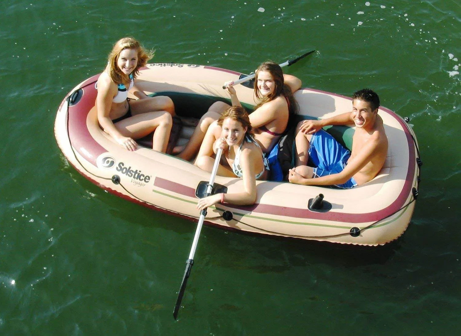 Sizewimline Sizeolstice 30400 Voyager Inflatable 4 Person Fishing Leisure Raft