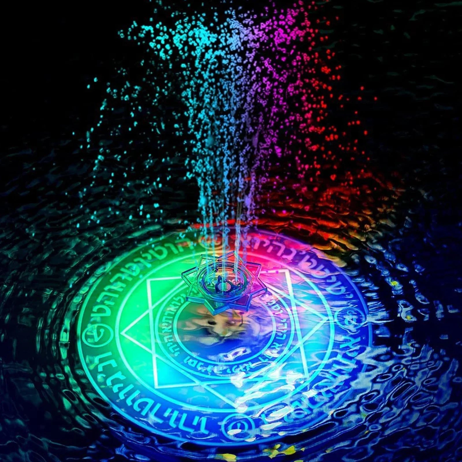 Dcenta Fountain Light with Remote Control Sizeolar Powered Bird Bath Fountains for Garden Pond