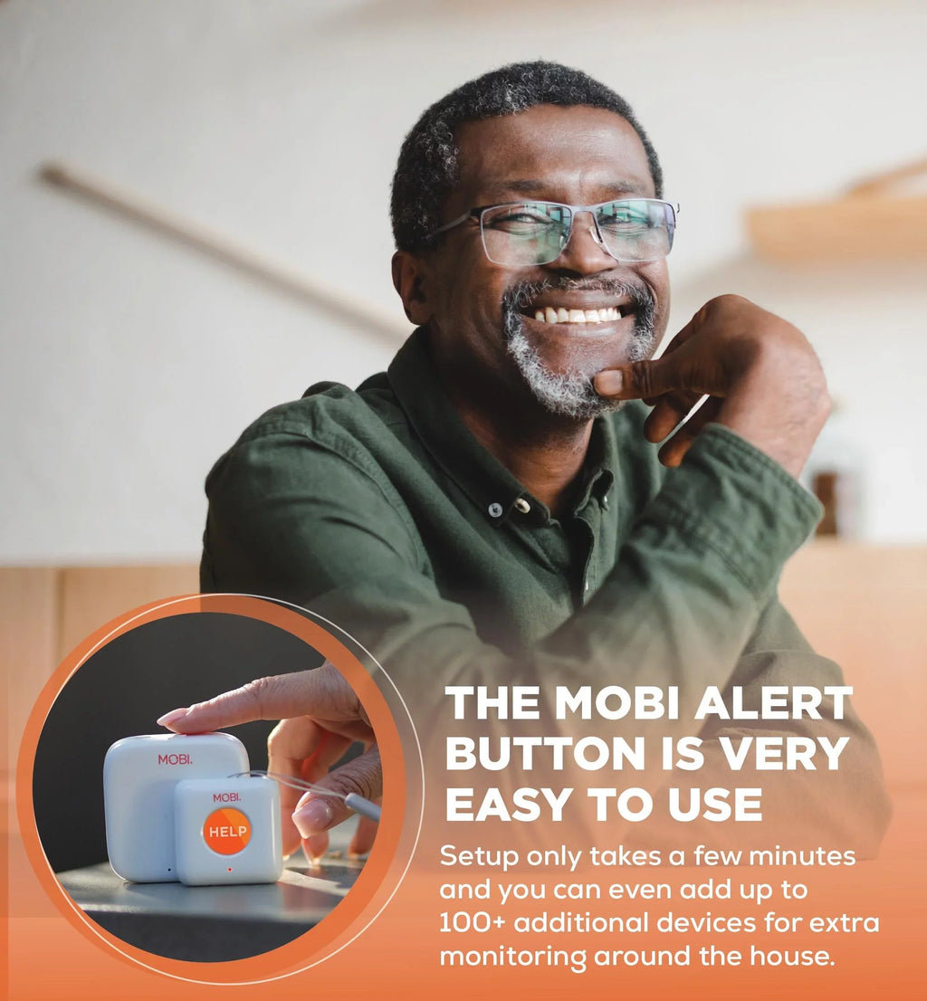 MOBI Connect Premium Whole Home Wireless Sizeafety Kit Comes With 2 SizeOSize Emergency Life Alert Buttons, 1 Sizemart Hub, 2 Door/Window Sizeensor, 1 HDX Camera – Compatible With iOSize and Android