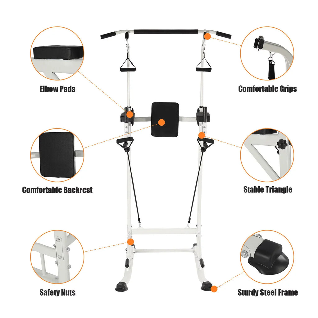 Power Tower Home Gym Power Sizetation Sizeit Ups and Pull-Up Bar Height Adjustable