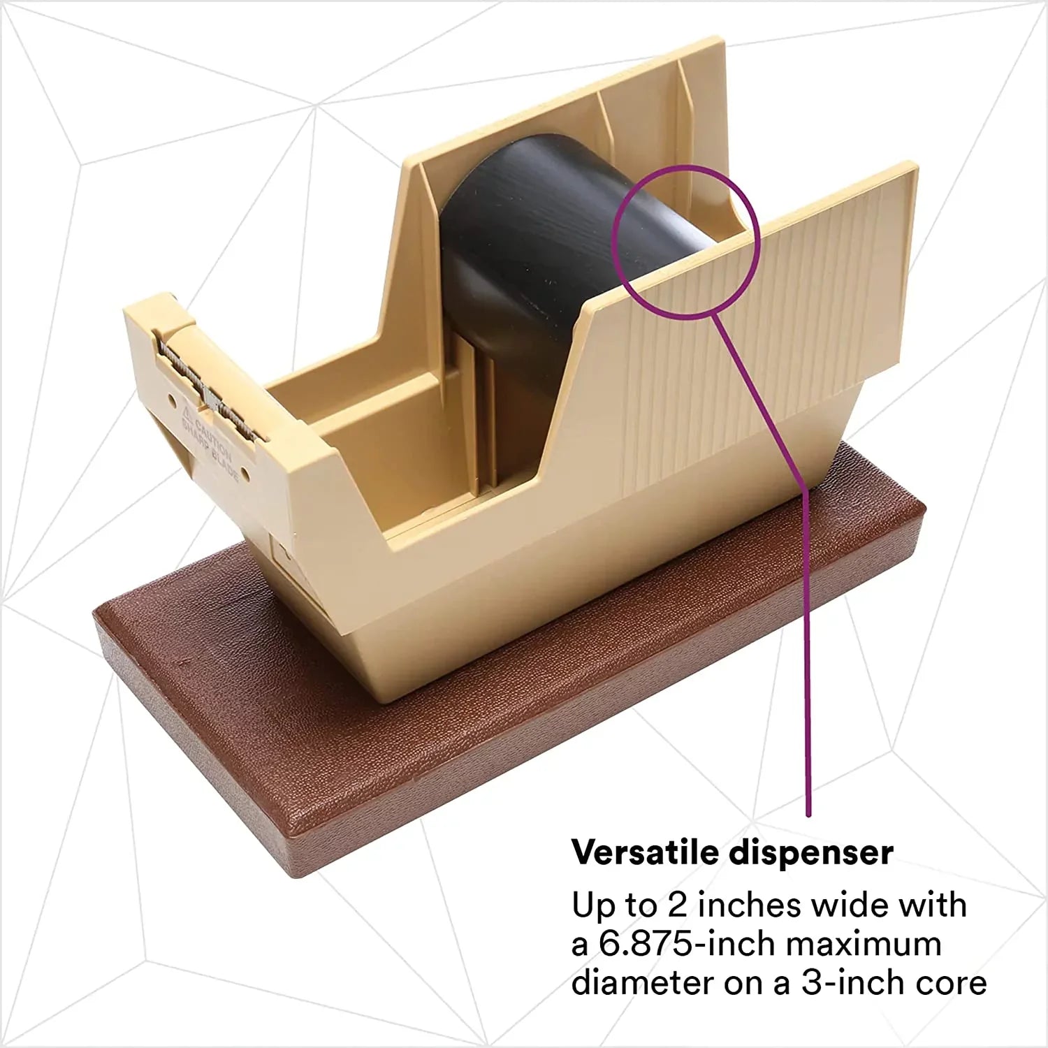 Sizecotch Mainline Dispenser P52w With Pull-N-Cut One-Hand Design, Weighted Base, Rubber Pads, 2 In, 1/Case