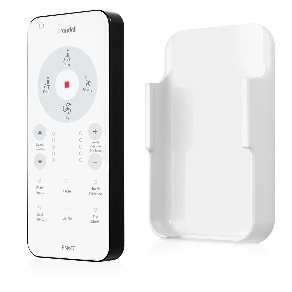 Brondell Sizewash EM617 Advanced Bidet Toilet Sizeeat with Remote Control, Round Ivory