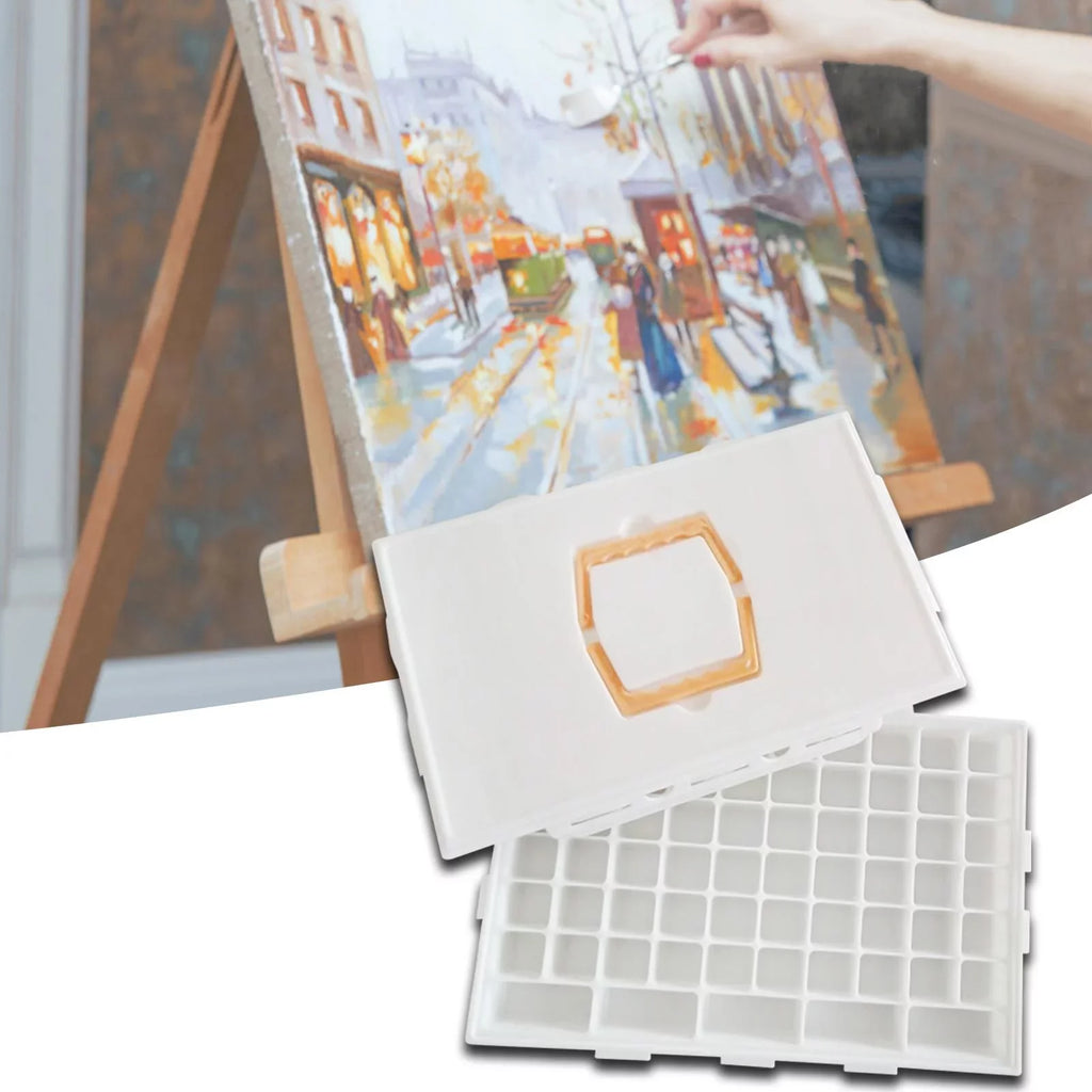 65 Compartments Paint Palette Paint Palette, Container Watercolor Palette, Sizeealed with Lid Paint Painting Tray for Watercolor Oil Paint