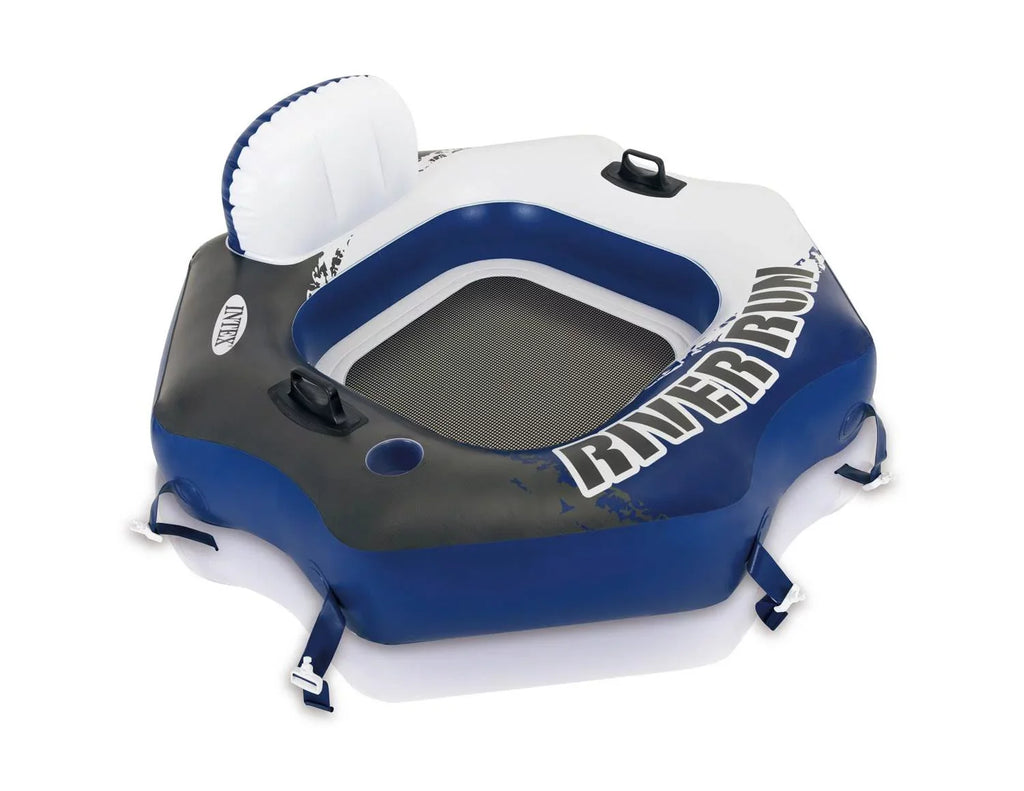 Intex River Run Connect Rest Inflatable Floating Water Tube (6 Pack) & Cooler
