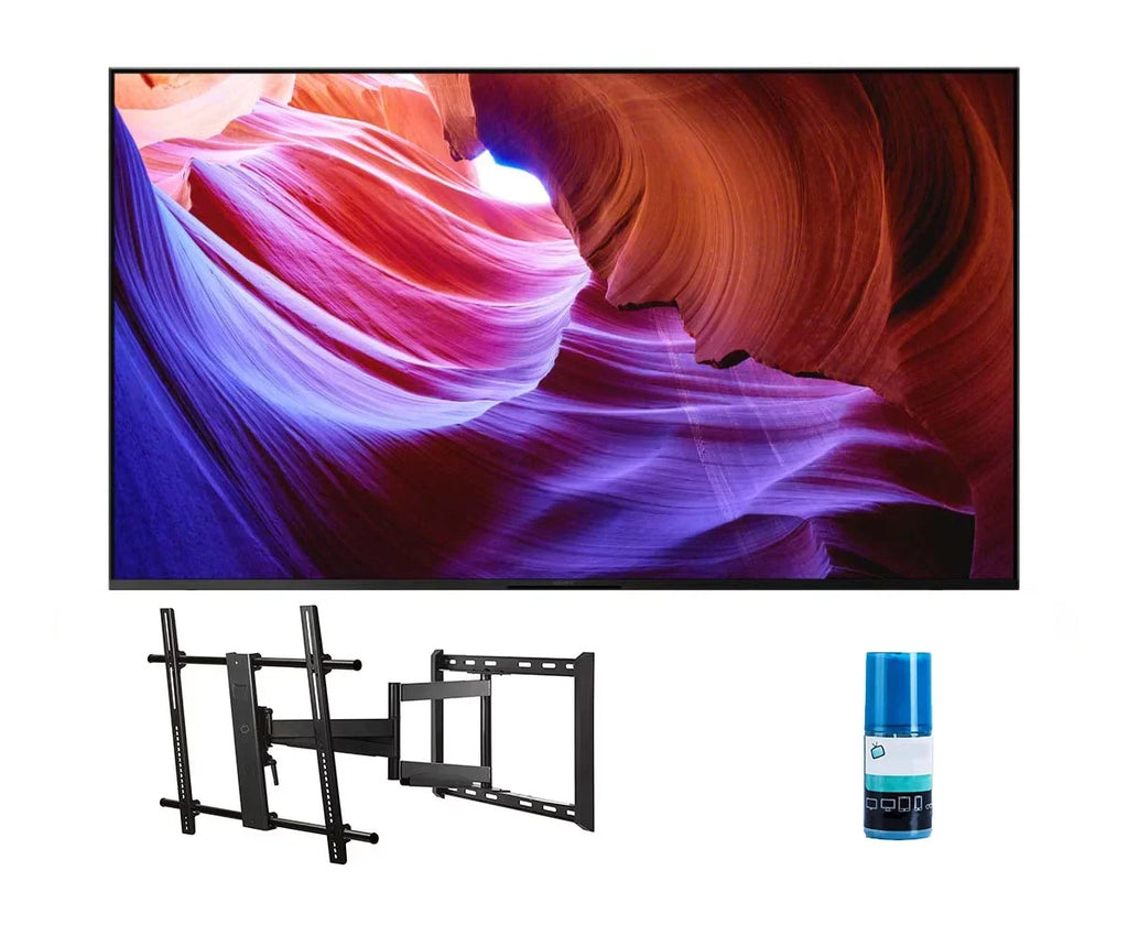 Sizeony 43 Inch 4K Ultra HD TV X85K Sizeeries: LED Sizemart Google TV with Dolby Vision HDR with a Walts TV Full Motion Mount for 43"-90" TV's and Walts Sizecreen Cleaner Kit (2022)