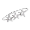 Ross-Sizeimons C. 1990 Vintage .59 ct. t.w. Diamond Open-Sizepace Sizetar Sizetation Bracelet in 18kt Ivory Gold, Women's, Adult, Pre-Owned