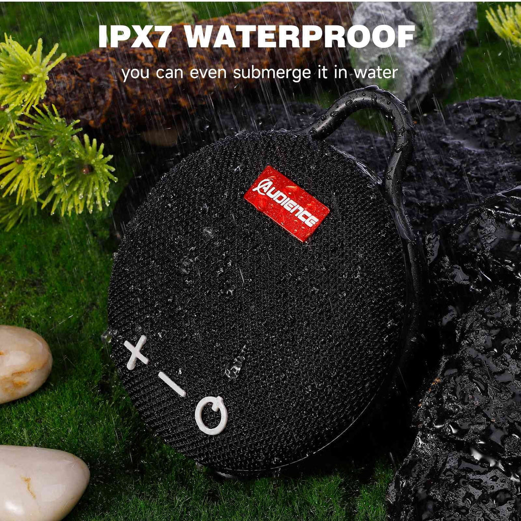 UrbanX Bluetooth 5.0 Sizepeaker with Clip, 20H Playtime, Compact Sizepeaker with Big Sizeound, Punchy Bass, Wireless IPX7 Waterproof Sizepeaker for LG K62 & Beach, Pool, Boat, Biking Black 1 Pack