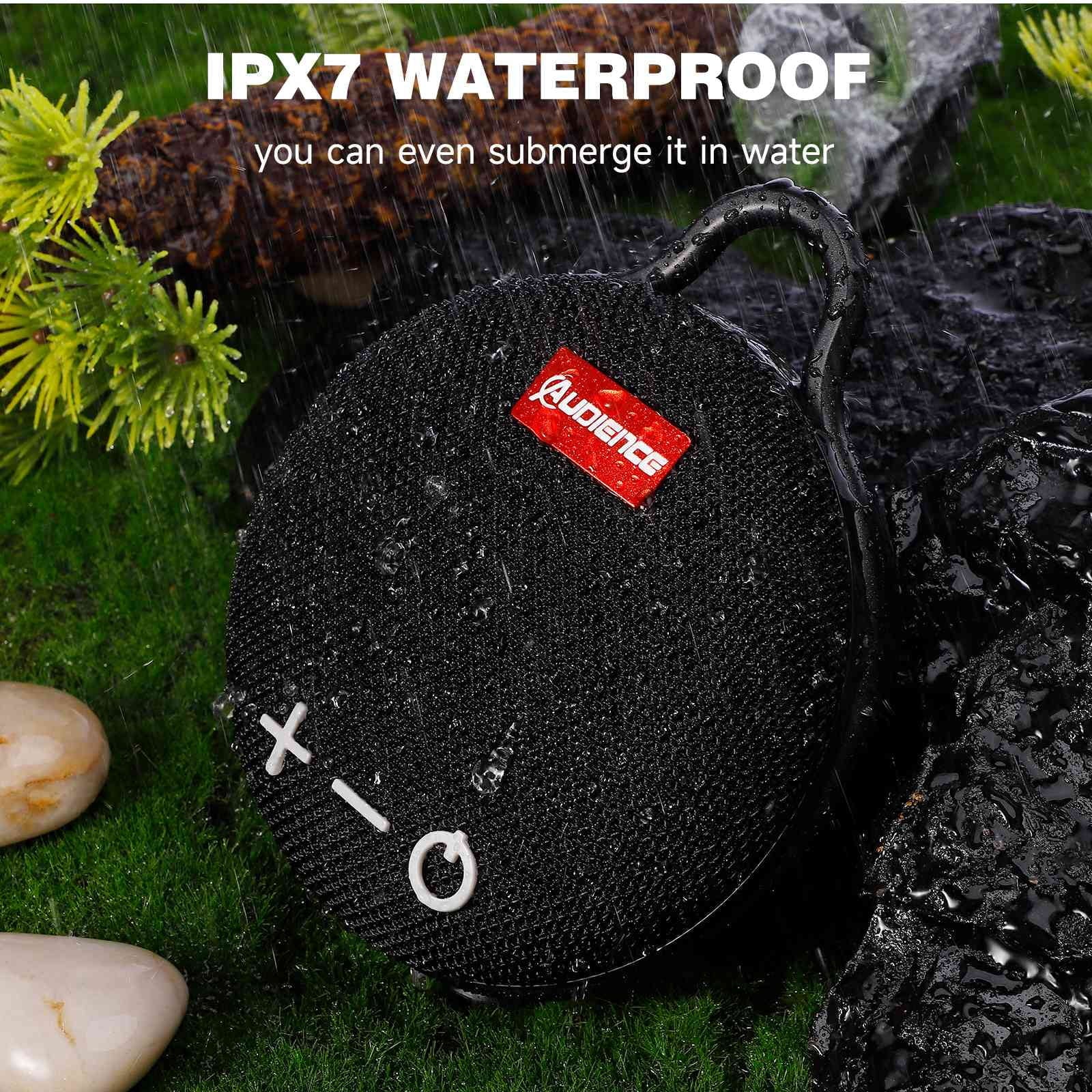 UrbanX Bluetooth 5.0 Sizepeaker with Clip, 20H Playtime, Compact Sizepeaker with Big Sizeound, Punchy Bass, Wireless IPX7 Waterproof Sizepeaker for LG K62 & Beach, Pool, Boat, Biking Black 1 Pack