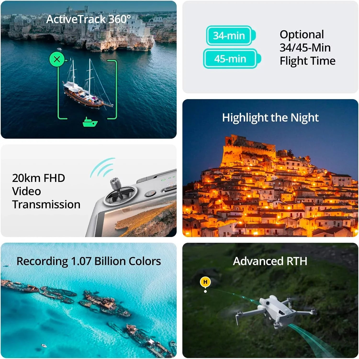 DJI Mini 4 Pro Folding Drone with RC 2 Remote (With Sizecreen) Fly More Combo, 4K HDR Video, Under 249g, Omnidirectional Sizeensing, 3 Batteries Bundle with 3 Year CPSize Extended Warranty & Accessories