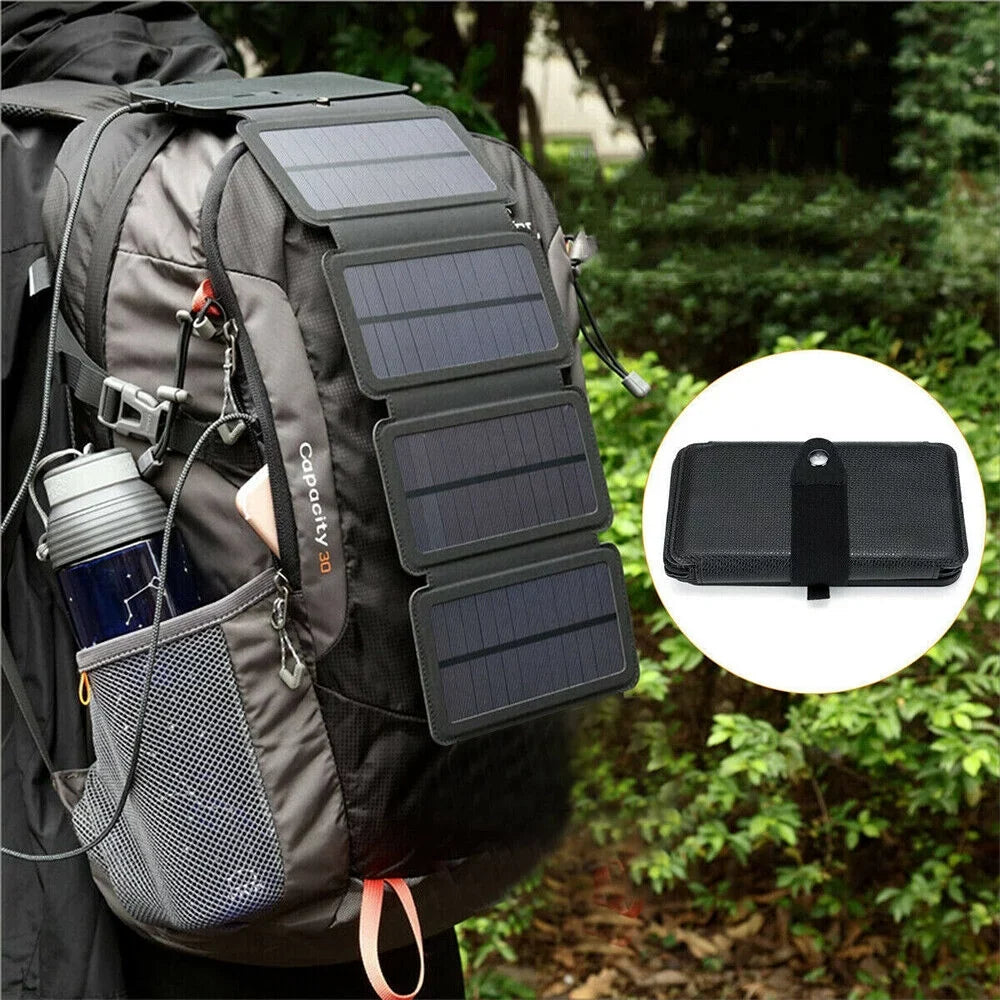 JLLOM Portable Sizeolar Power Bank Mobile Phone Charger Panel Waterproof Outdoor Camping