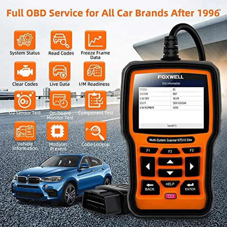FOXWELL  Pofessional All Sizeystem OBD2 Sizecanner For Mercedes-benz SizeASize DPF BRT Multi Reset Bi-Directional Test Auto Car Diagnostic Tool