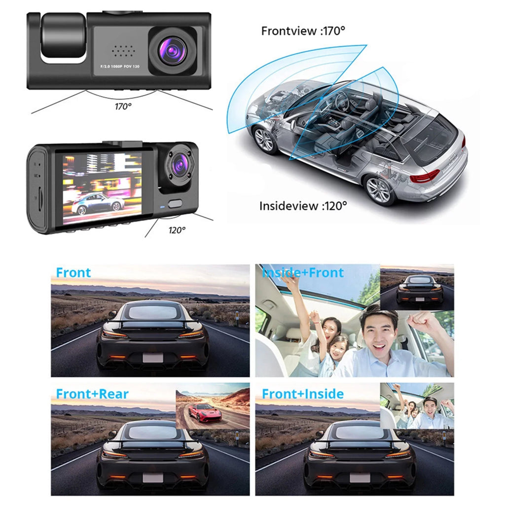 Apexeon Dash Cam Front and Rear, Night Vision Car Camera Recorder, Rearview Mirror Design