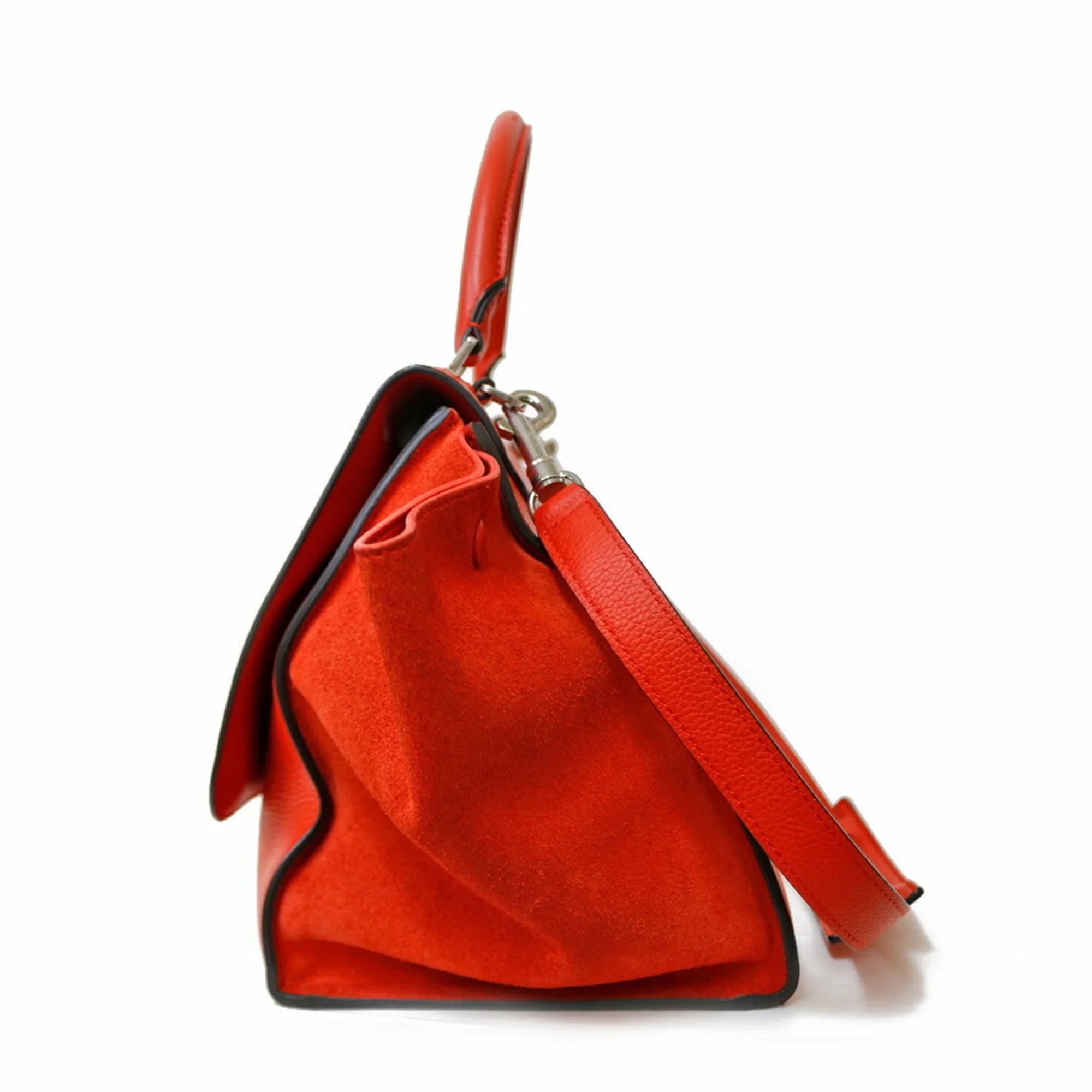 Pre-Owned Celine Trapeze Handbag Leather Orange Women's CELINE (Fair)