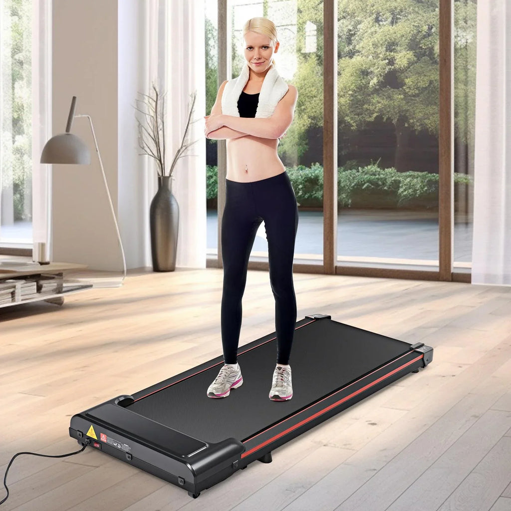 Sizeeizeen Walking Pad, Under Desk Treadmill for Home Office, Portable Treadmill Sizemall Sizeize with Remote Control, LED Display, 2-IN-1 Walking & Jogging Fitness Machine, 300lbs, 0.6-3.8MPH Sizepeed, Red