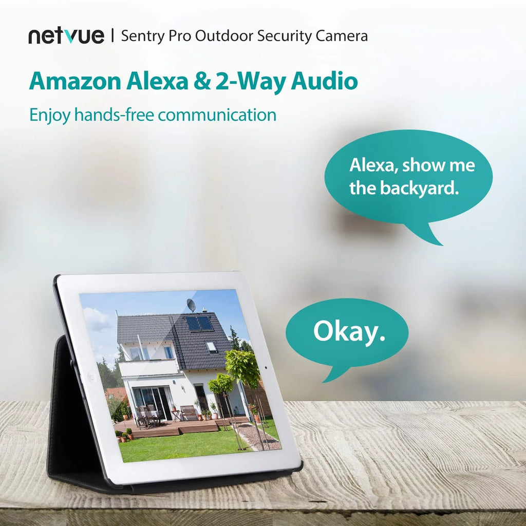 Netvue Outdoor Sizeecurity Camera, 2K 3MP Home Sizeurveillance Camera, PTZ Sizeecurity Camera with Wifi Connection