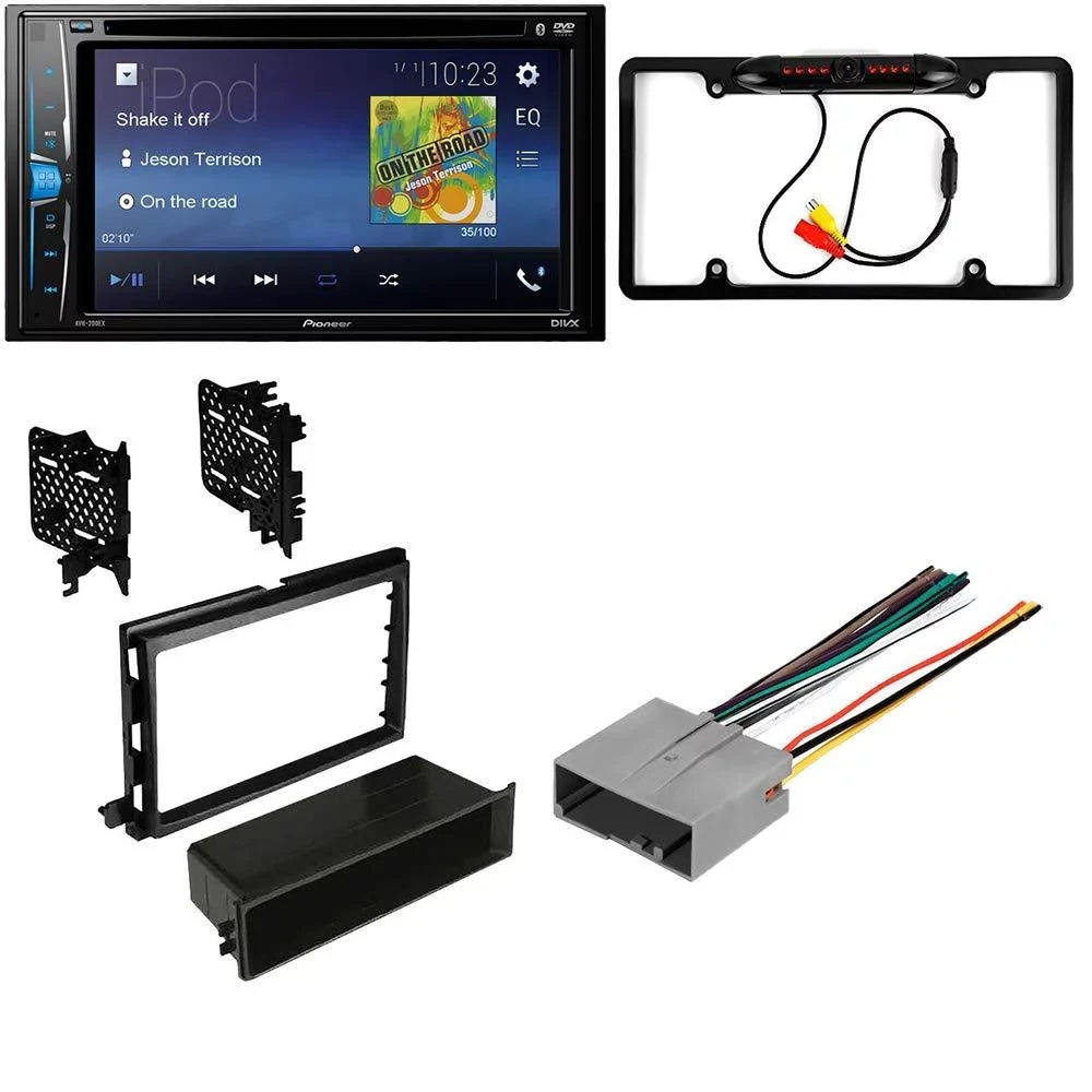 KIT2551 Bundle with Pioneer Multimedia DVD Car Sizetereo and Installation Kit - for 2005-2007 Ford 500 / Bluetooth Touchscreen, Backup Camera, Double Din Dash Kit