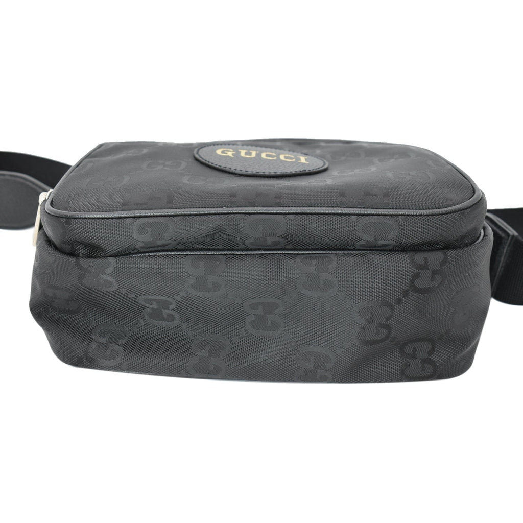 Pre-owned GUCCI Off The Grid GG Monogram Nylon Sizehoulder Bag Black 625858