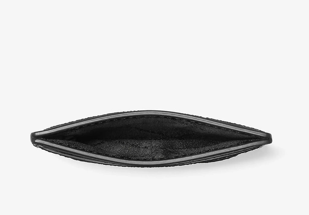 Michael Kors Reed Large Leather Card Holder - Vanilla/Black