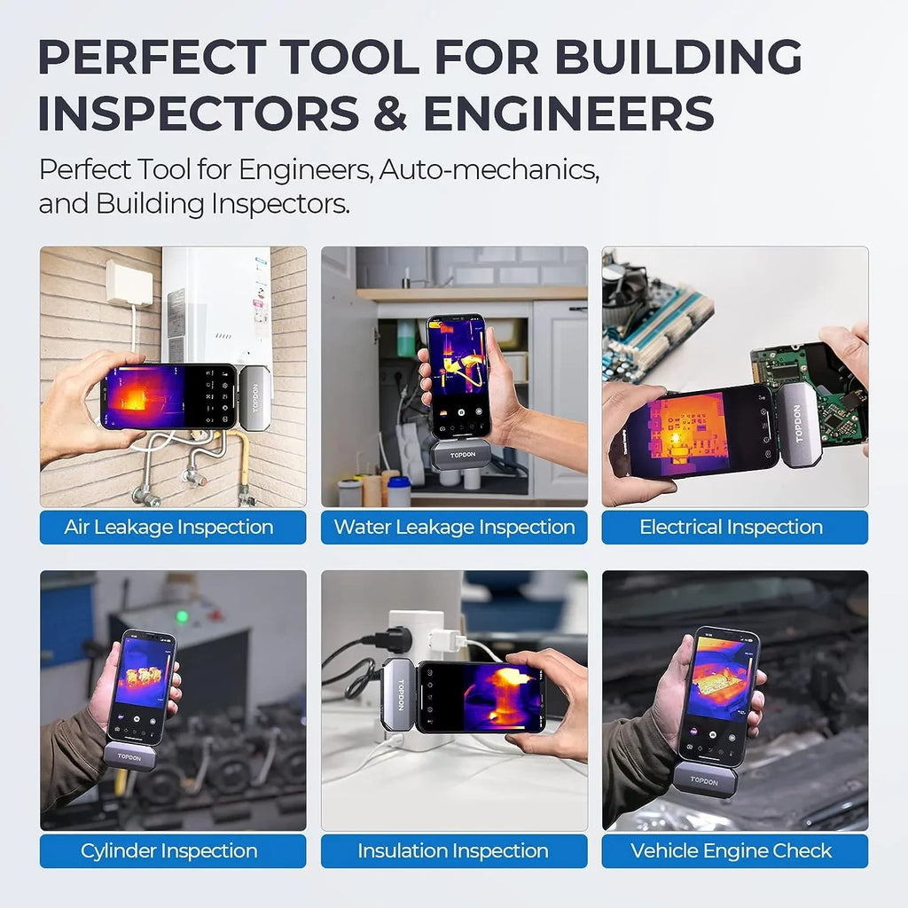 TOPDON TC002 Thermal Camera for iOSize (iPhone & iPad) 256 x 192 IR High Resolution Thermal Imaging Camera, 40mk Thermal Sizeensitivity -4F~1022F Temperature Range