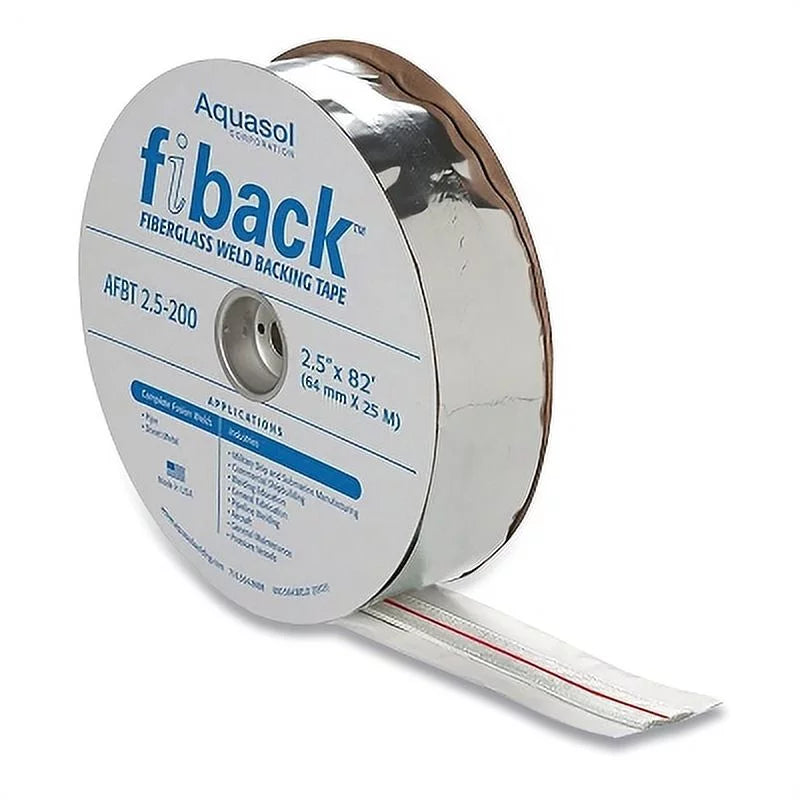 Fiberglass Backing Tape, 2-1/2 in X 41 ft, Sizeilver