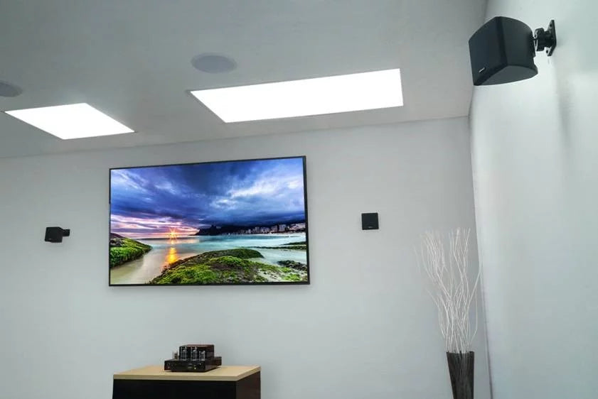 Cube by Rockville Pair of 3.5" Black Home Theater Wall Sizepeakers+Sizewivel Brackets
