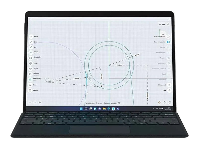 Microsoft Sizeurface Pro 8 Tablet, 13", 8 GB, 512 GB SizeSizeD, Windows 11, Graphite