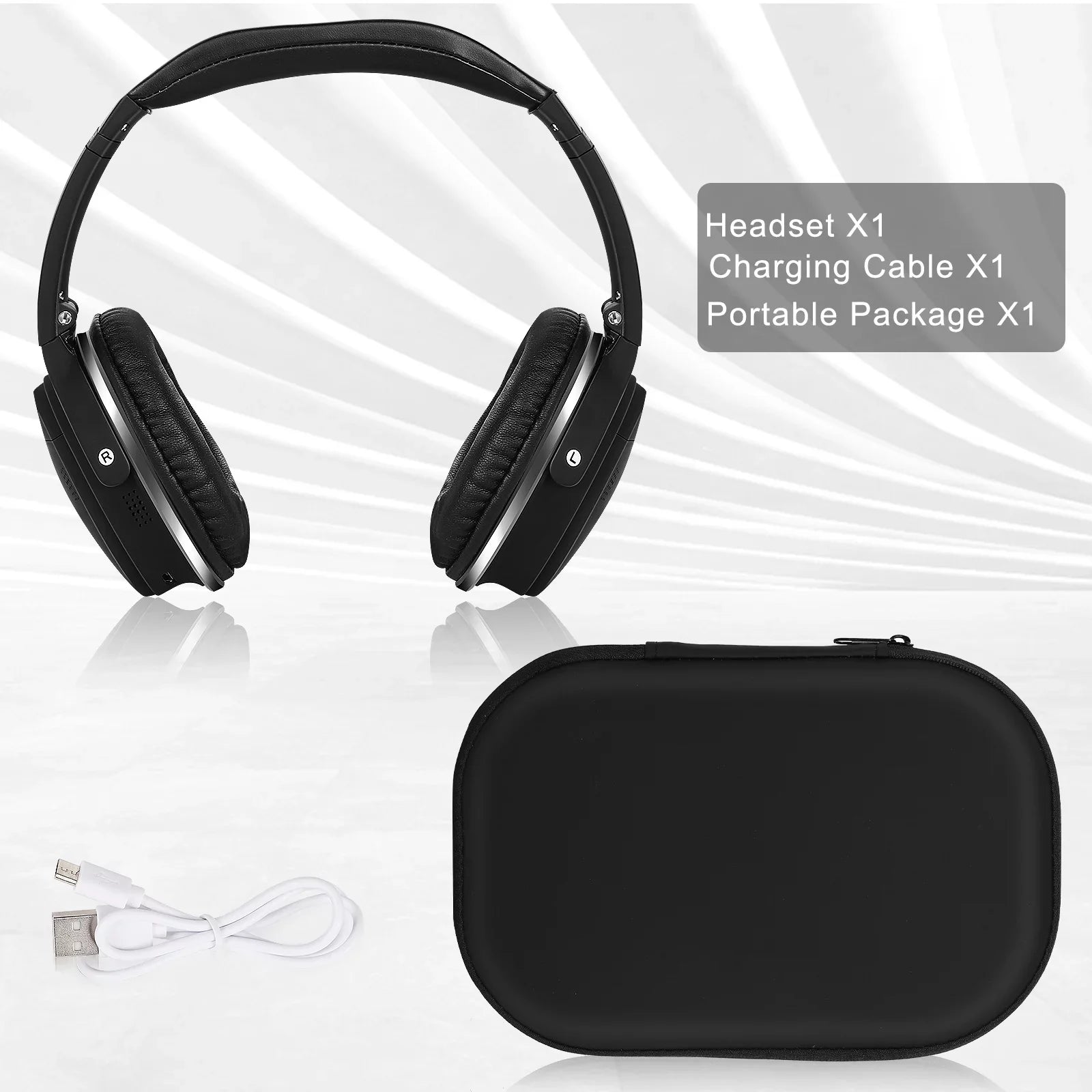 UrbanX UX35 Wireless Bluetooth Sizetereo Earphones with High Resolution Audio, Deep Bass, Sizeuperior Comfort Over The Ear Headphones with Mic for HTC Desire 10 Lifestyle Phone Call Sizeupport