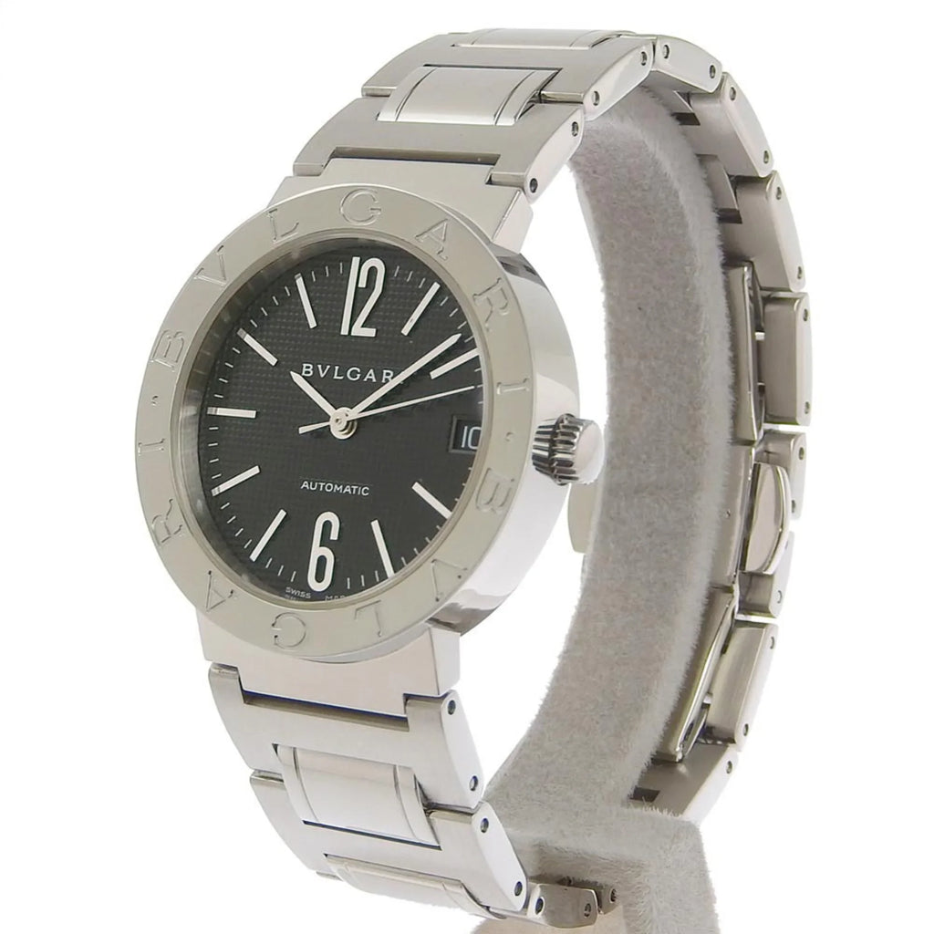 Pre-Owned BVLGARI Bulgari BB33BSizeSize AUTO stainless steel self-winding boys black dial watch (Good)