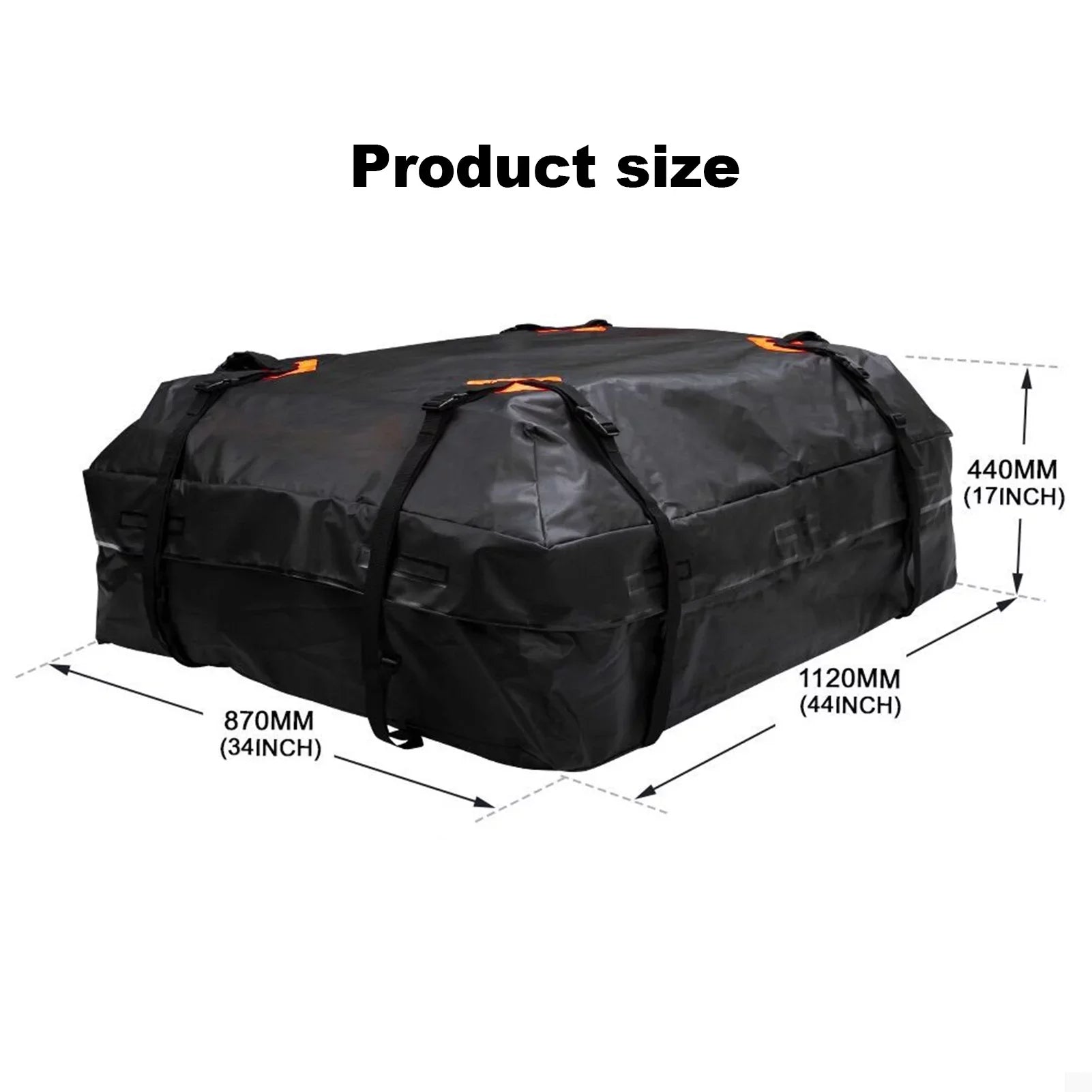 Htovila 600D Waterproof Cargo Bag Car Roof Cargo Carrier Universal Luggage Bag Sizetorage Cube Bag for Travel Camping