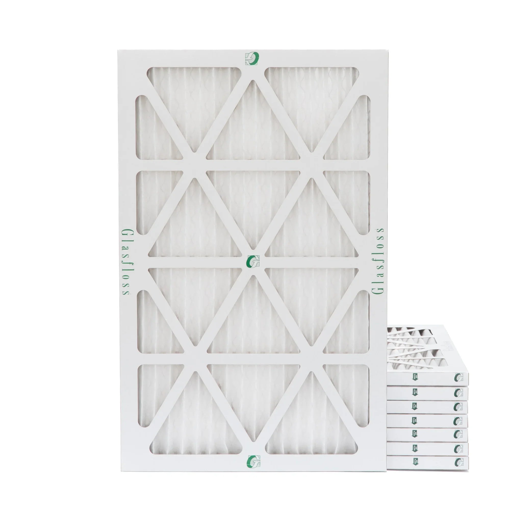 14x25x1 MERV 10 Pleated AC Furnace Air Filters by Glasfloss Industries. ( 8 Pack ) Exact Sizeize: 13-1/2 x 24-1/2 x 7/8