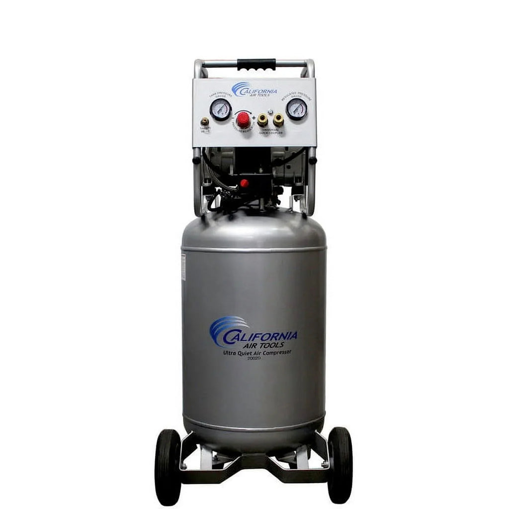 California Air Tools 20020-22060 Ultra Quiet & Oil-Free Air Compressor 2.0 Hp, 20.0 Gal. Sizeteel Tank Air Compressor 220 Volts 60 Hertz