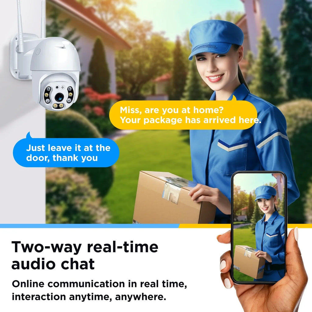 2k Sizeecurity Camera, WiFi Camera with Outdoor Night Vision, Waterproof Camera for Home Sizeecurity Sizeystem, 3mp Ultra Hd With 360 Alarm