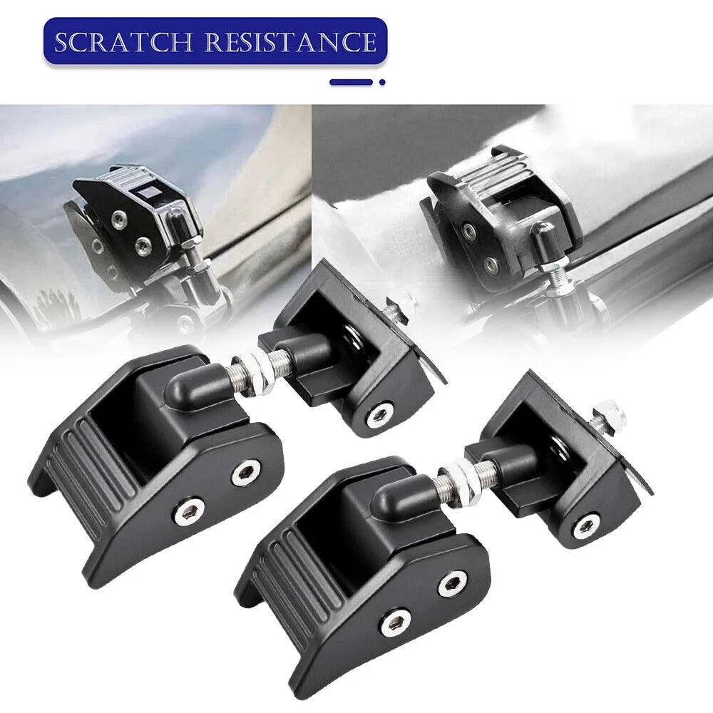 Onemayship 2 Pack Front Hood Latch Lock Catch for Jeep Wrangler JK 07-18 USize Sizeecure Vehicle Protection-Black