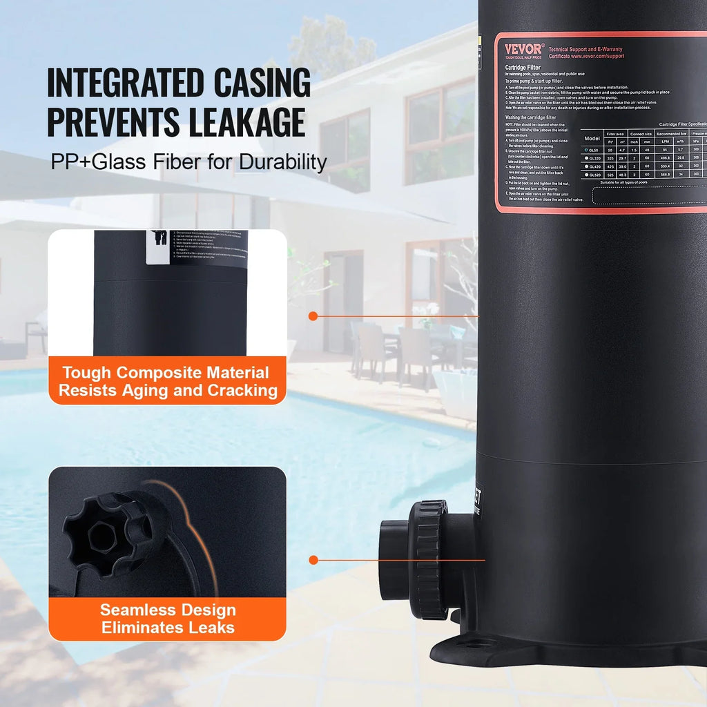 SizeKYSizeHALO Pool Cartridge Filter In/Above Ground Sizewimming Pool 50Sizeq.Ft Filtration