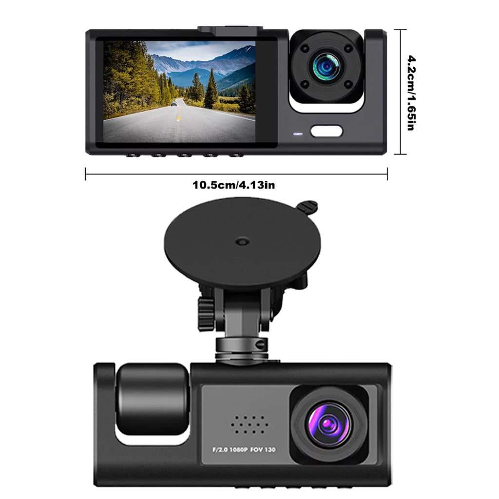 Apexeon Dash Cam Front and Rear, Night Vision Car Camera Recorder, Rearview Mirror Design