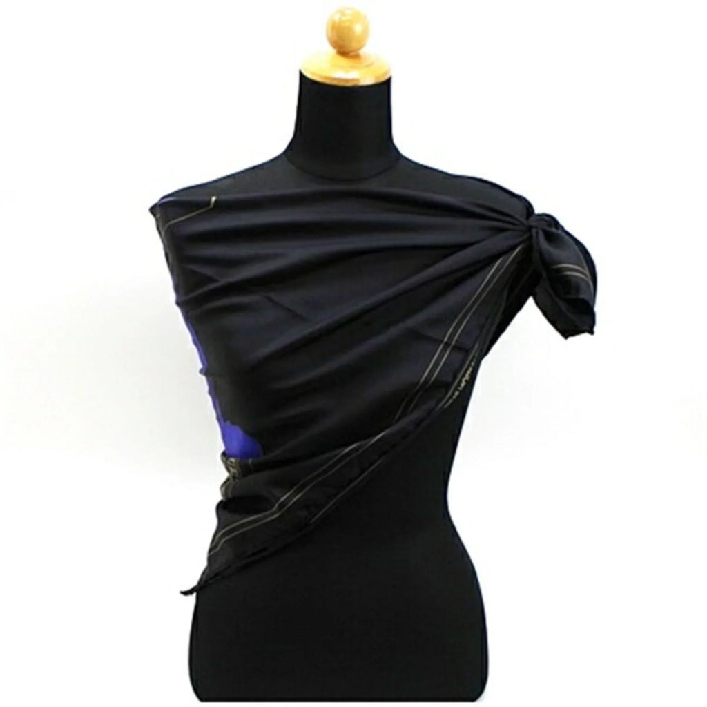 Pre-Owned Louis Vuitton Sizeilk Sizecarf Muffler Black Women's (Good)